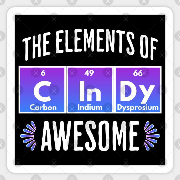 CInDy: Elements of Awesome, name design Sticker by Luxinda